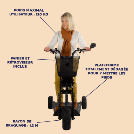 Rétroviseur clignotant pour trottinette électrique 3 roues Cyclodebout -  CYCLODEBOUT