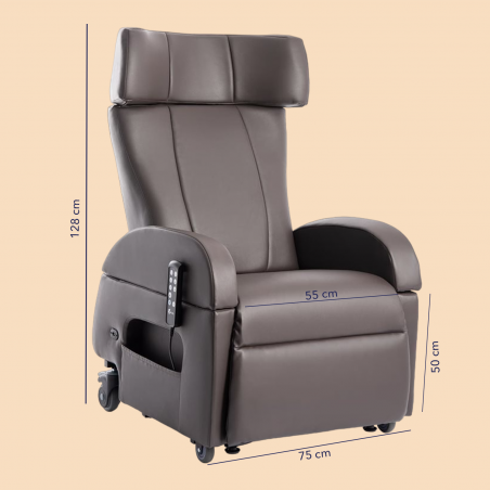 Fauteuil releveur à roulettes Club 2 mobile Saljol Fauteuil releveur à roulettes Club 2 mobile Saljol