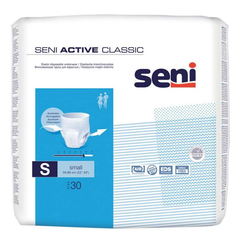 6 paquets - Pants SENI ACTIVE CLASSIC - Jour - S - 180 unités