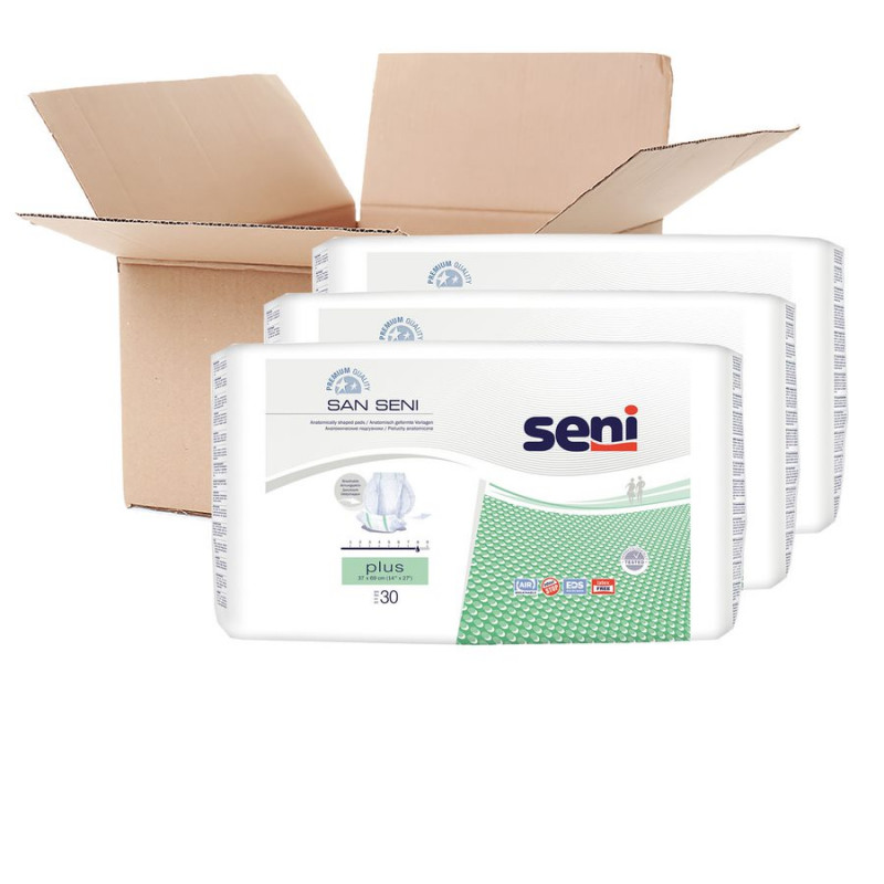 6 paquets - Protection anatomique San SENI Plus - 180 unités