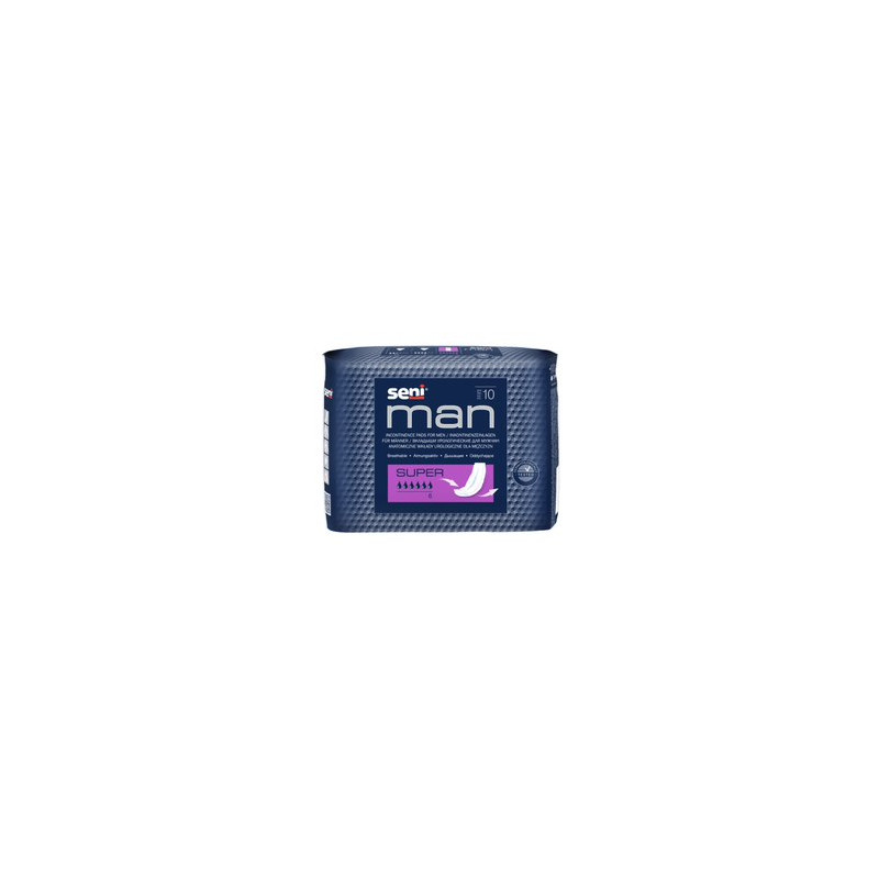 9 paquets - Protection anatomique masculine SENI MAN Super - 135 unités