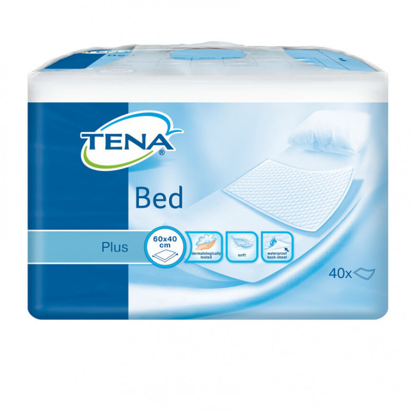 12 paquets - TENA Bed Plus alèse jetable 40 x 60 cm - 480 unités