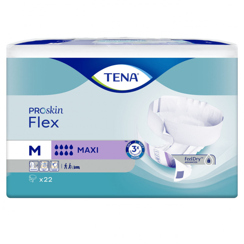 6 paquets - TENA Flex Maxi Medium - 132 unités