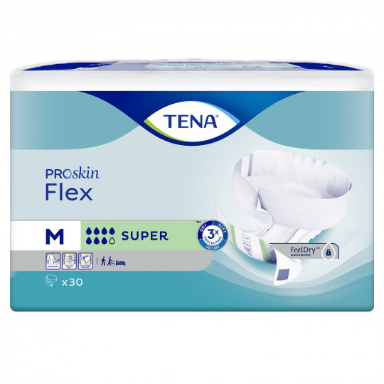 6 paquets - TENA Flex ProSkin Super Medium - 180 unités