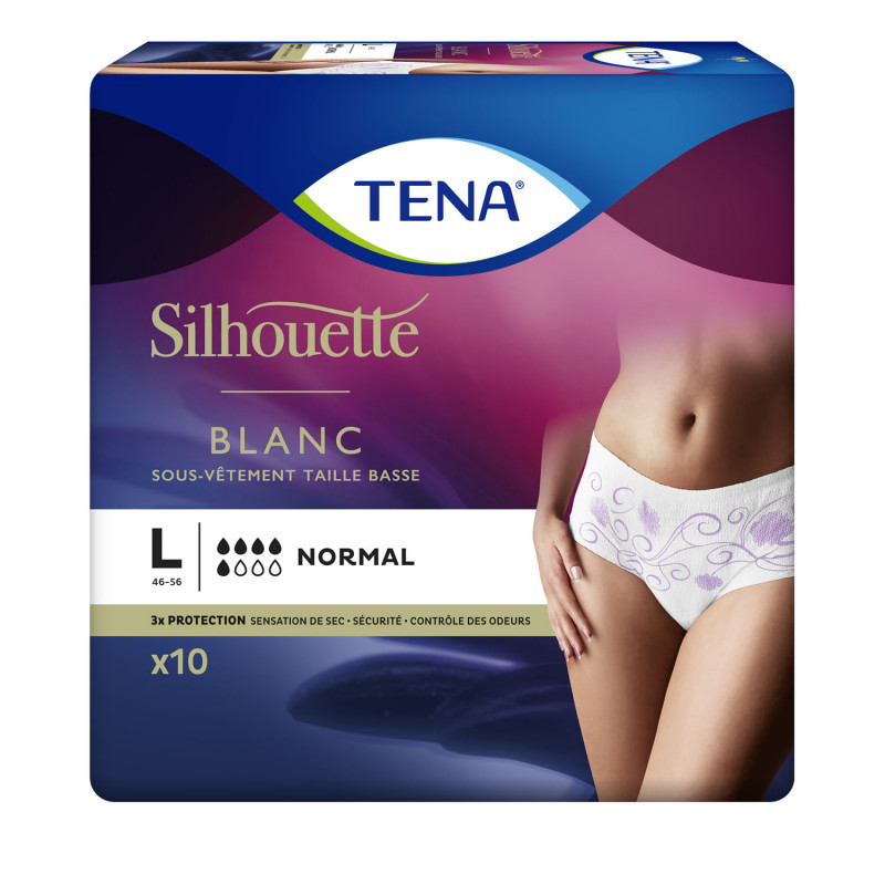 12 paquets - TENA Lady Silhouette Normal Large - 120 unités