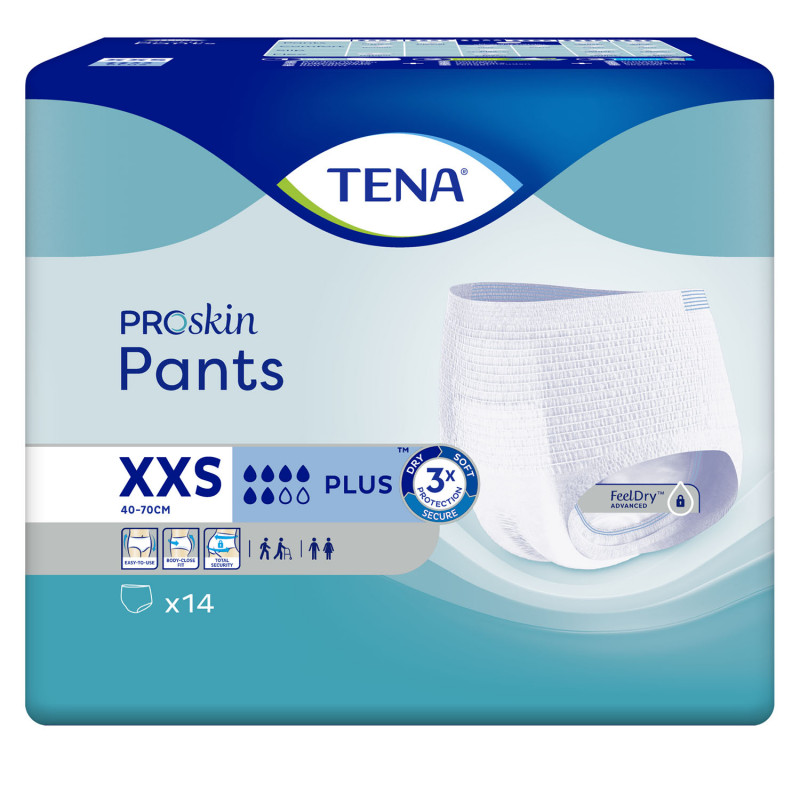 8 paquets - TENA Pants ProSkin Plus XXS - 112 unités
