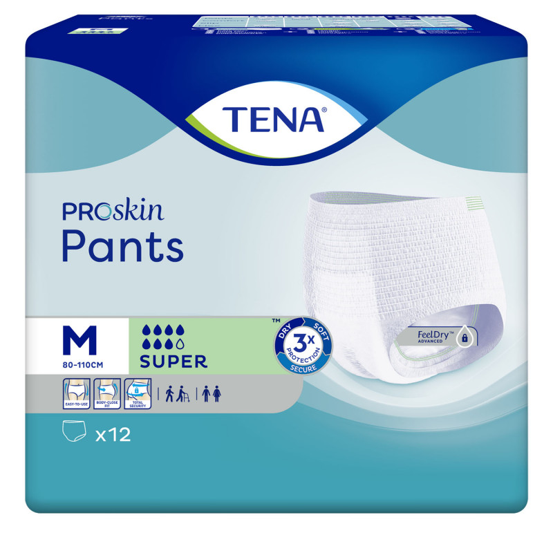 4 paquets - TENA Pants ProSkin Super Medium - 48 unités