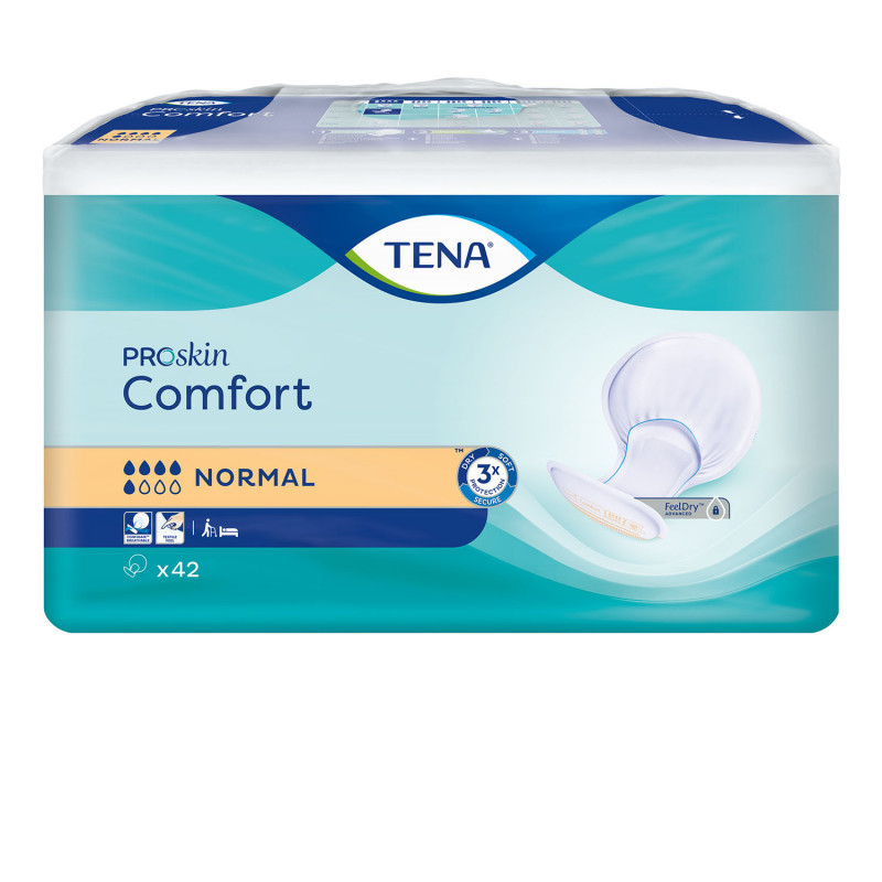 6 paquets - TENA ProSkin Comfort Normal - 252 unités
