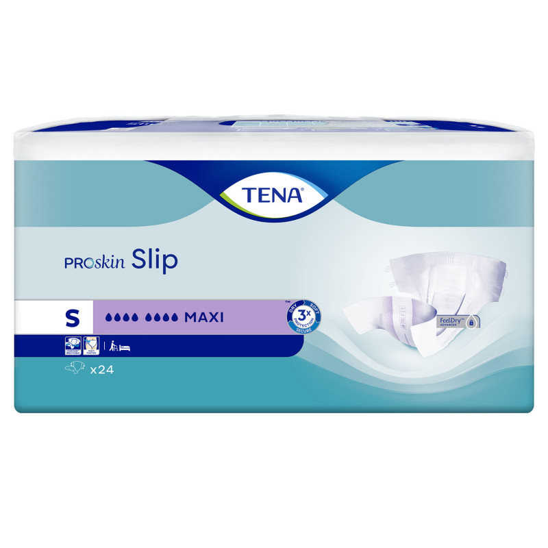 6 paquets - TENA ProSkin Slip Maxi Small - 144 unités