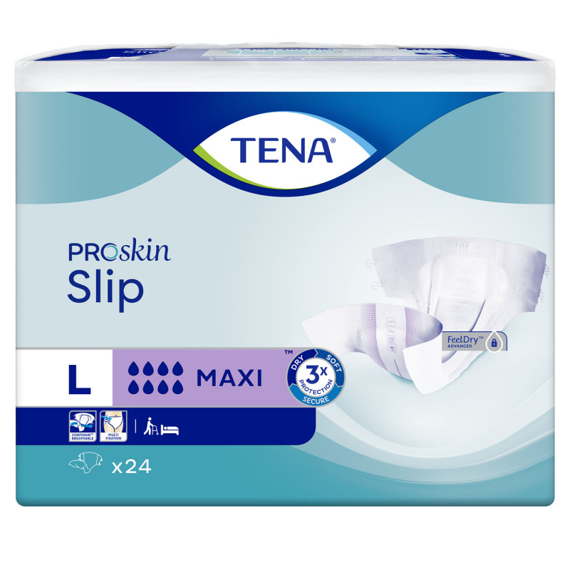 6 paquets - Tena ProSkin Slip Maxi Extra Large - 144 unités