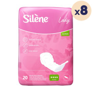 8 paquets - Couches adultes féminines Lady Confort Super Silène - 160 unités