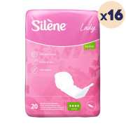 16 paquets - Couches adultes féminines Lady Confort Super Silène - 320 unités