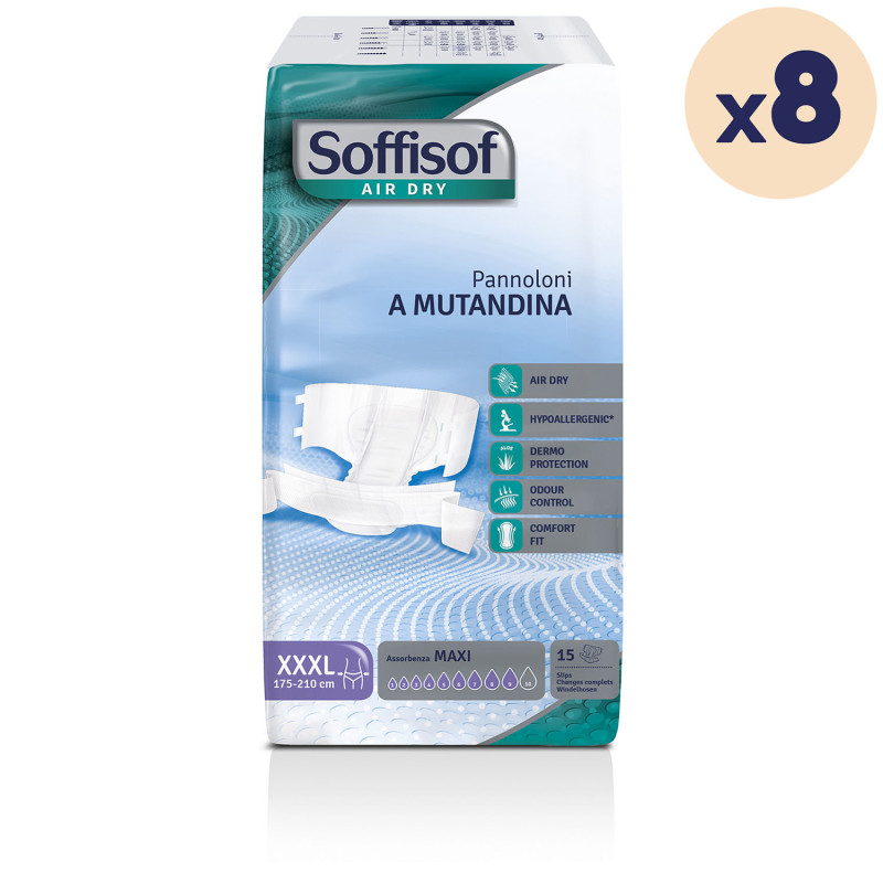 8 paquets - Change complet XXXL Maxi Soffisof - 120 unités