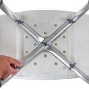 Tabouret de douche incurvé Jill blanc