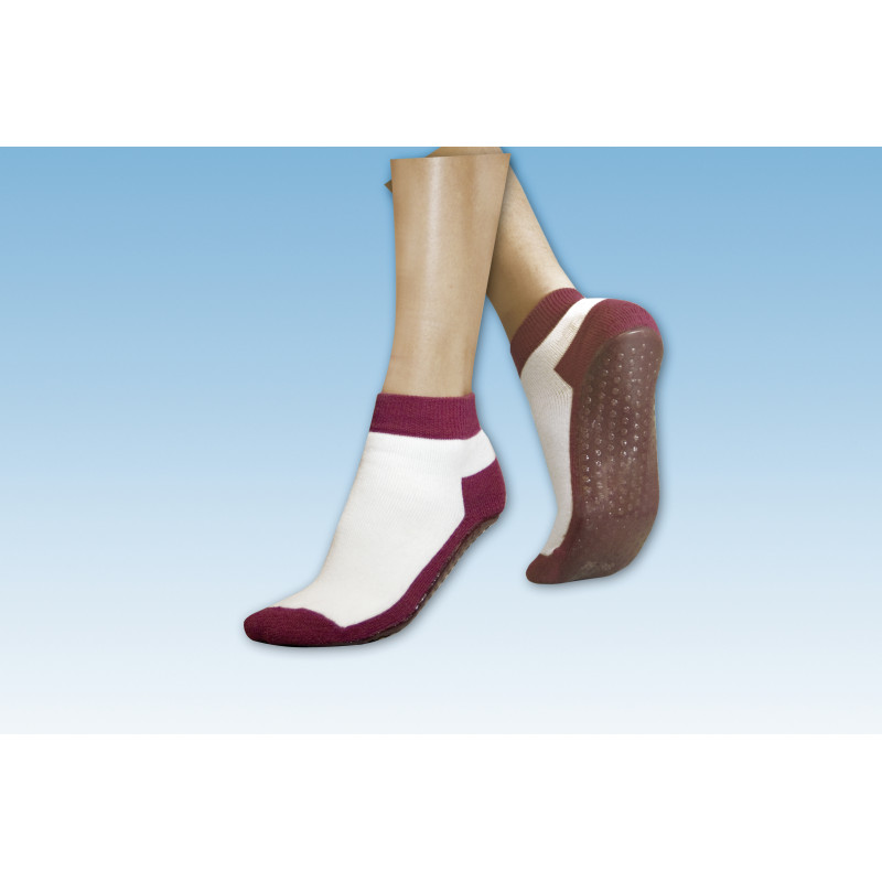 Chaussettes antidérapantes Suprima - Taille : 39/42 - Bordeaux - 39/42