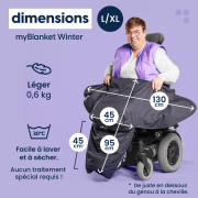 Couverture de pluie fauteuil roulant MyBlanket