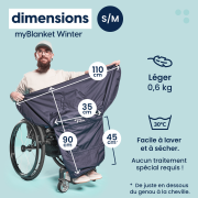 Couverture de pluie fauteuil roulant MyBlanket