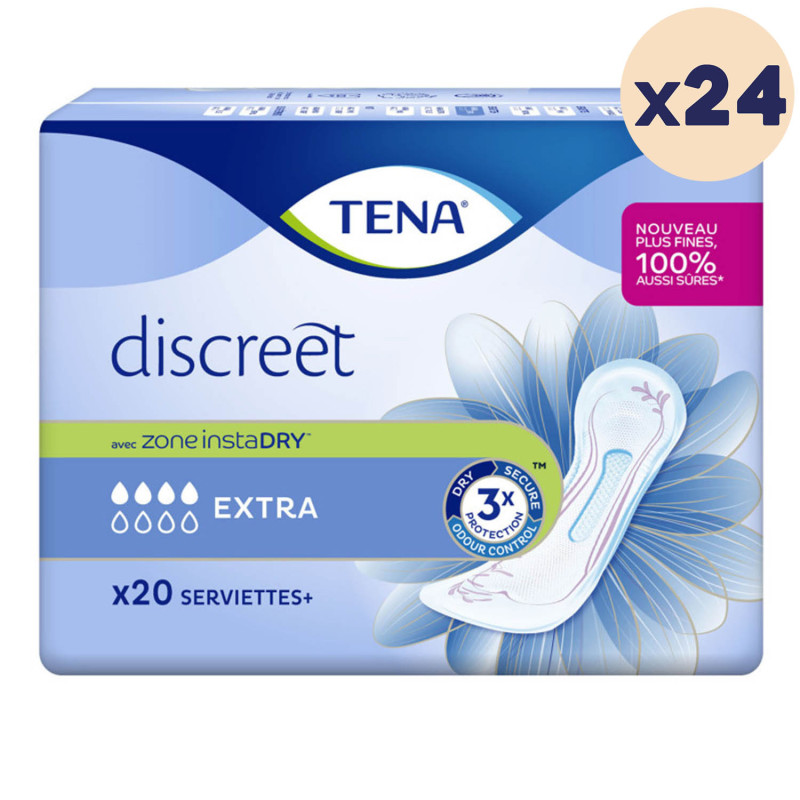 24 paquets - Tena Lady Discreet Extra - 480 unités