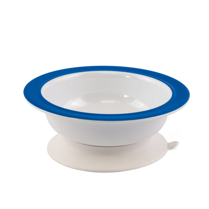 Bol mélamine à ventouse - Bleu - 31 cl