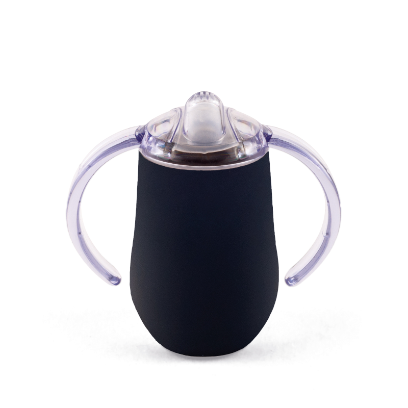 Tasse à anse avec couvercle en inox - Noir - 30 cl