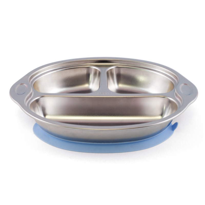 Assiette compartimentée en inox