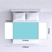 Alèses lavables absorbantes en tissu avec rabats pour lit double 135 x 85cm - lot de 2