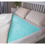 Alèses lavables absorbantes en tissu avec rabats pour lit double 135 x 85cm - lot de 2