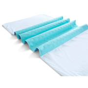 Alèse lavable absorbante en tissu avec rabats pour lit simple 85 x 90cm - lot de 2