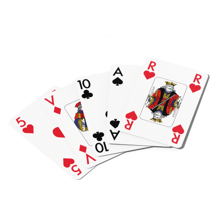Jeux de 54 cartes géantes à gros caractères français Aplós