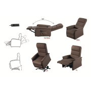 Fauteuil releveur électrique Cuir 2 moteurs Renato