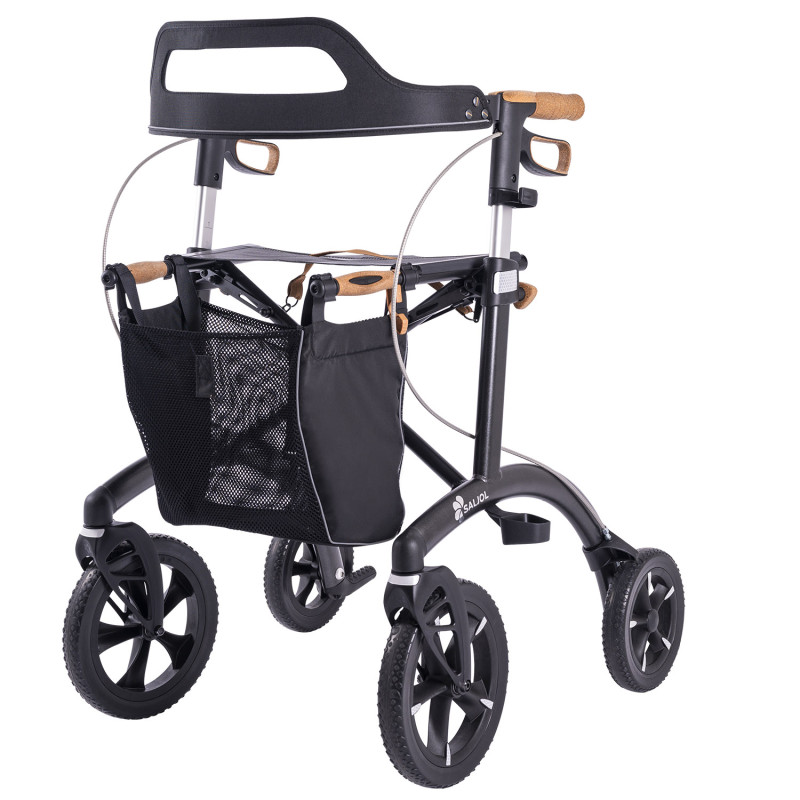 Déambulateur aluminium Saljol AllRound - Noir - 68 cm