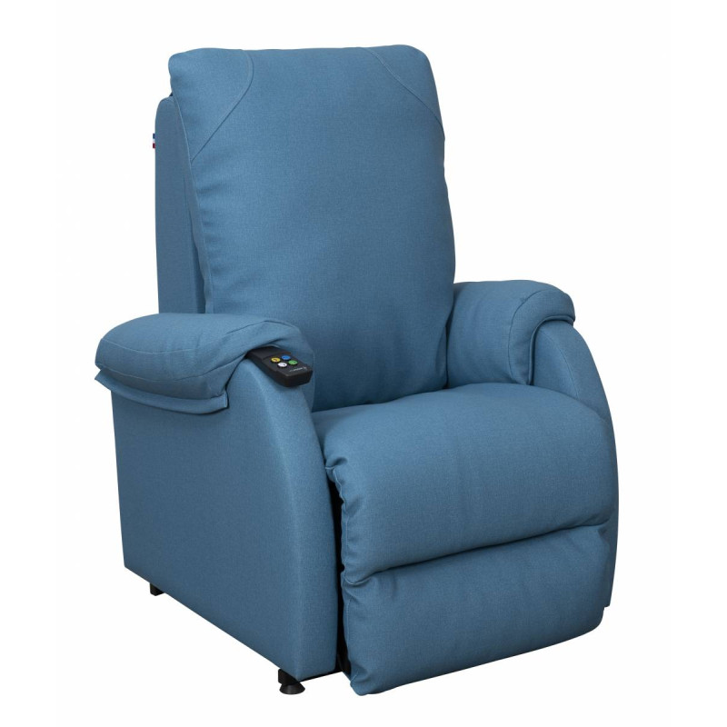 Fauteuil releveur petite taille Le Lux Innov'SA - PVC bleu lagon - 81 cm
