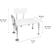 Banc de transfert de bain avec poignée