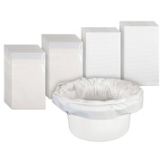 Protège seau de chaise percée avec tampons absorbants (lot de 50)