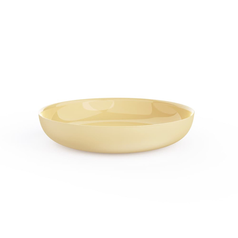 Assiette creuse silicone antidérapante incassable 21 cm - Beige - 4,5 cm
