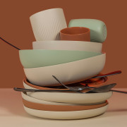 Assiette creuse silicone antidérapante incassable 21 cm