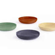 Assiette creuse silicone antidérapante incassable 21 cm