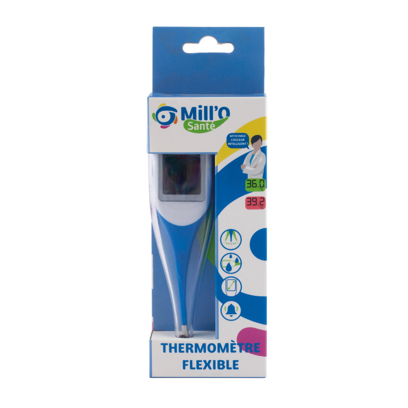 Thermomètre digital rectal flexible écran large - 14 cm