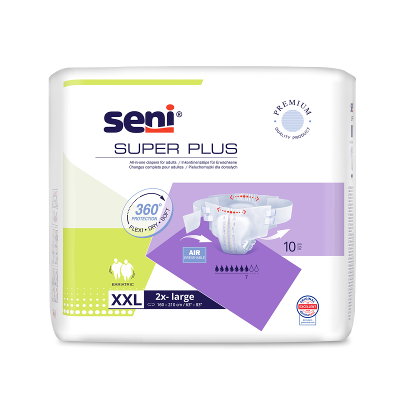 6 paquets - Changes complets SENI PLUS - Nuit - XXL - 60 unités