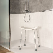 Tabouret de douche incurvé Jill blanc