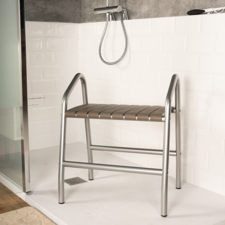 Tabouret de douche design avec poignées Pellet