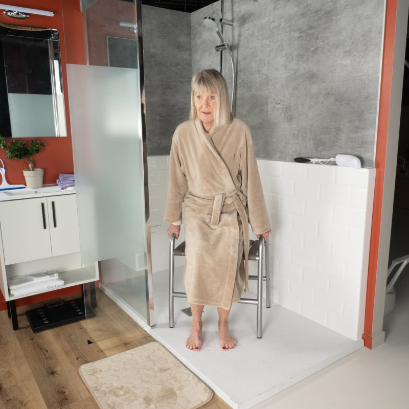 Tabouret de douche design avec poignées Pellet - Non - 42,5 cm