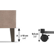 Table de lit avec vérin à gaz