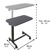 Table de lit avec vérin à gaz