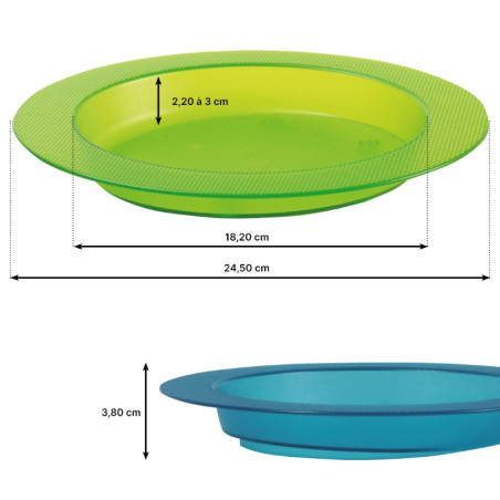 Assiette ergo ultra résistante