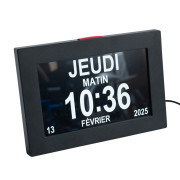 Horloge calendrier numérique parlante avec rappels programmables