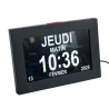 Horloge calendrier numérique parlante avec rappels programmables