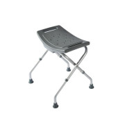Tabouret de douche pliable incurvé gris