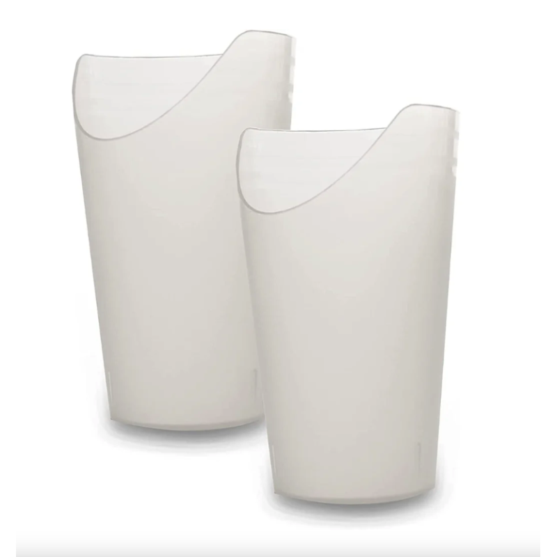 Lot de 2 verres avec découpe pour le nez moyen 23,5 cl - Transparent - 12 cm