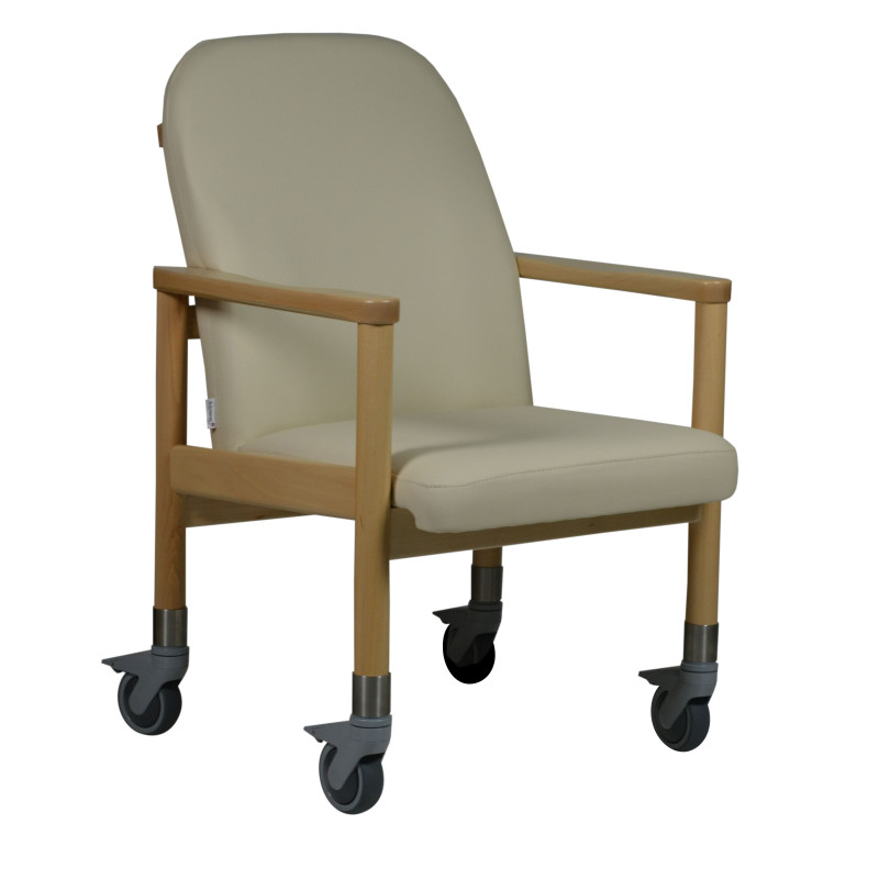 Chaise à roulettes ergonomique d'intérieur Lubeck - 60 cm